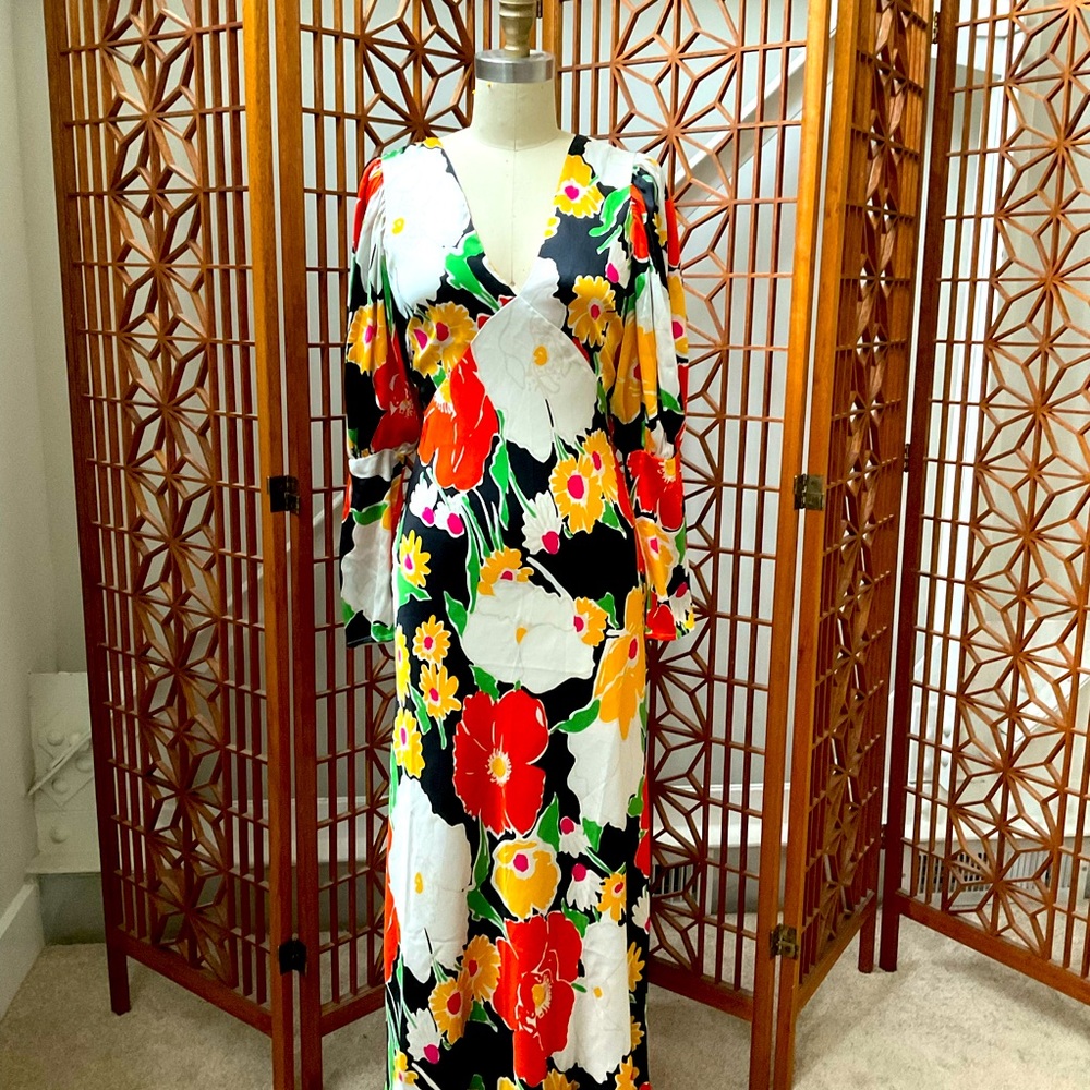 ASOS Multicolor Floral Backless Midi